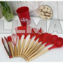 Набор кухонных принадлежностей 12 предметов Kitchen Set красный